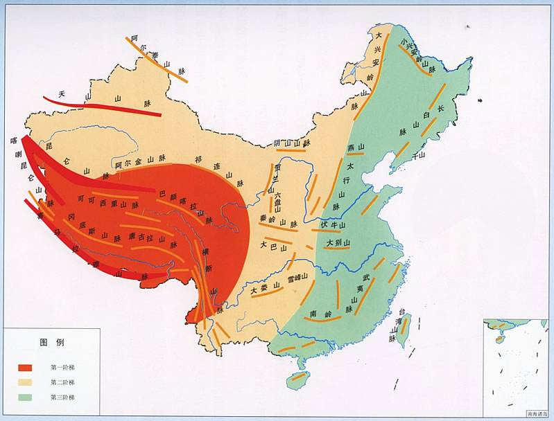 北方地区位于我国地势中的第几级阶梯